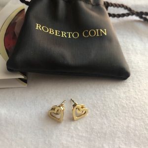 Roberto Coin Gold Heart & Ruby earrings